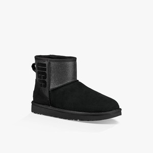 Ugg Classic Mini Sparkle Klassiska Stövlar Dam Svarta (132798AUO)